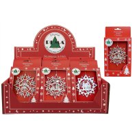 Display with 12 pcs.Christmas laser stars