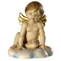 Angel on cloud seated - color - 3¼ inch