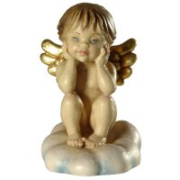 Angel on cloud thinker - color - 3¼ inch