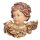 Testa dangelo barocco destra - oro zecchino antico - 28 cm