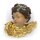 Angelhead baroque right - old true gold colored - 11 inch