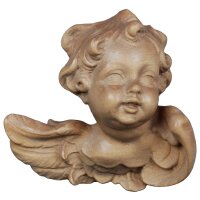 Angelhead left - color carved - 8 inch