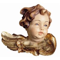 Angelhead left - color carved - 8 inch
