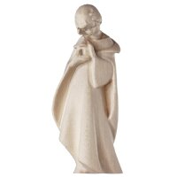 Modern angel with house - color carved - 17,3 inch