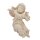 angelo Raiser con flauto - oro zecchino antico - 33 cm