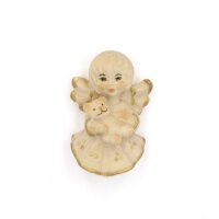 Angel with Teddy - natural with cristal - 2 inch