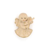 Angel with violin - natural with cristal - 2 inch