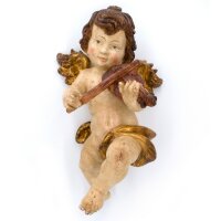Angel with violin - color carved - 18 inch