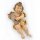 Angelo con cetra - colorato scolpito tiglio - 46 cm