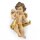 Angel with trombone - color carved - 18 inch