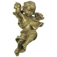 Angel singing - color carved - 14,2 inch