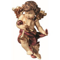 Angel with trombone - color carved - 14,2 inch