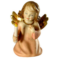 Angioletto con candela - colorato - 7 cm