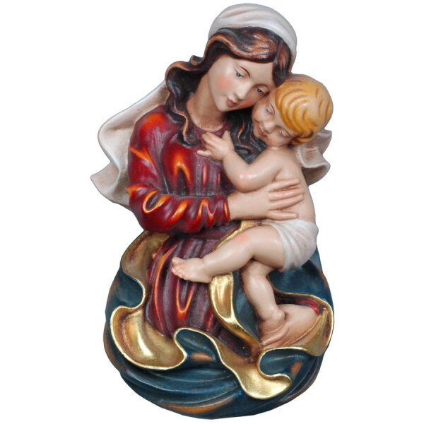 Madonna relief - color carved - 15,7 inch