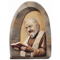 Padre Pio relief - color - 6¾ inch