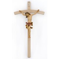crucifix - color carved - 23,6/47 inch