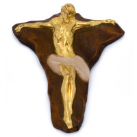 Cristo della pace - oro zecchino antico - 40 cm