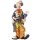 Clown prestigiatore - colorato scolpito tiglio - 80 cm