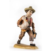 Boy with goose - color - 8 inch