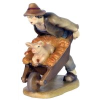 Shepherd w. wheelbarrow - color - 8 inch