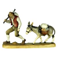 Shepherd with donkey - color - 6¼ inch