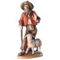 Shepherd with sheep - color - 6¼ inch