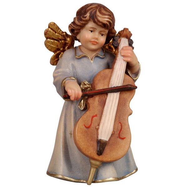 Bell angel standing with double-bass - wax.gold - 2 inch