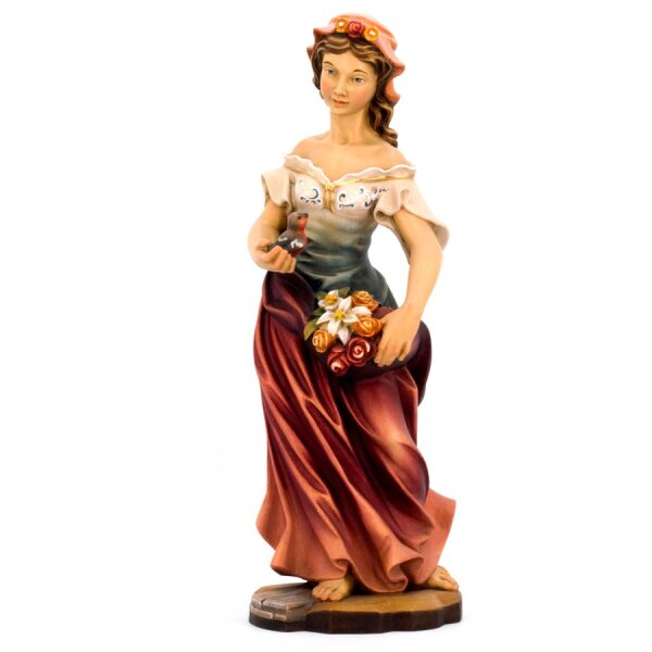 donna con fiori - colorato - 85 cm