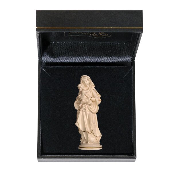 Madonna della pace con astuccio - cera.filo oro - 6,5 cm