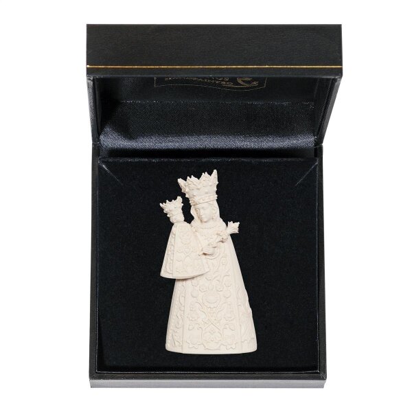 Virgin of Altötting with case - natural wood - 3 inch