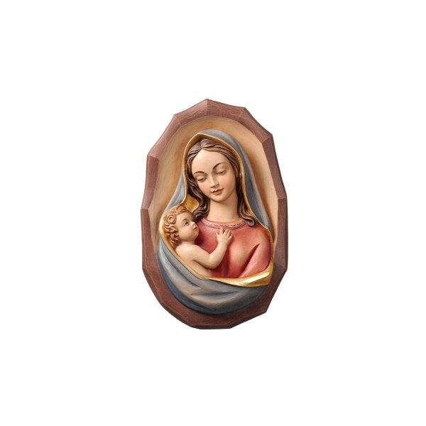 Madonna parete con bambino - colorato - 6,5 cm