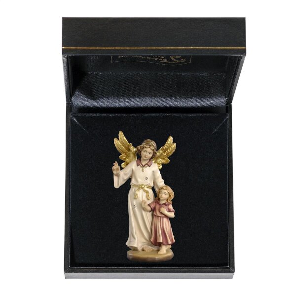 Guardian angel with girl with case - colored - 3 inch
