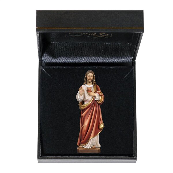 Sacred Heart of Jesus with case - colored - 3 inch