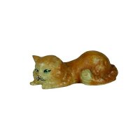 Gatto sdraiato - colorato - 4,1 cm