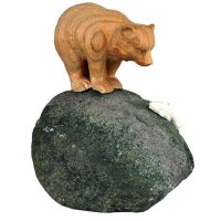 Bear standing on stone - color - 3,2 inch