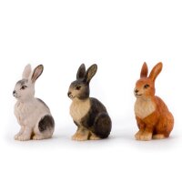Coniglio seduto 1 pezzo - colorato - 13 cm