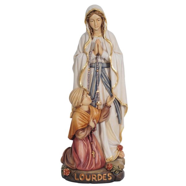 Our Lady of Lourdes with Bernadette - colored - 3 inch