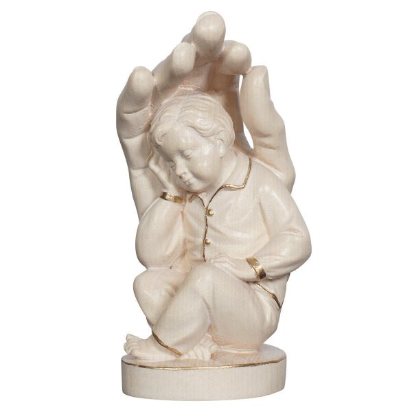 Guardian hand with boy - wax.gold - 3 inch