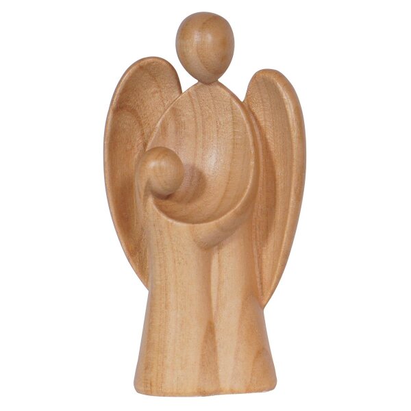 Angelo custode Amore bambina legno ciliegio - satinato - 7,5 cm