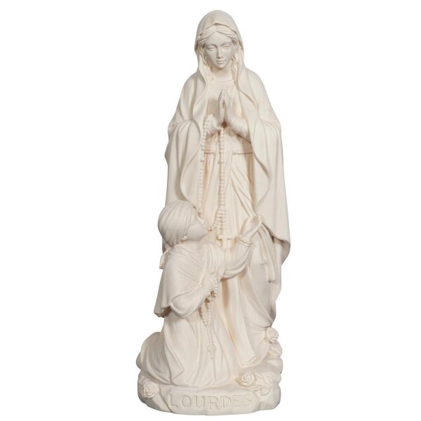 Madonna Lourdes mit Bernadette - Natur - 8,5 cm
