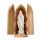 Our Lady of Lourdes in niche - natural wood - 4"/5,5"