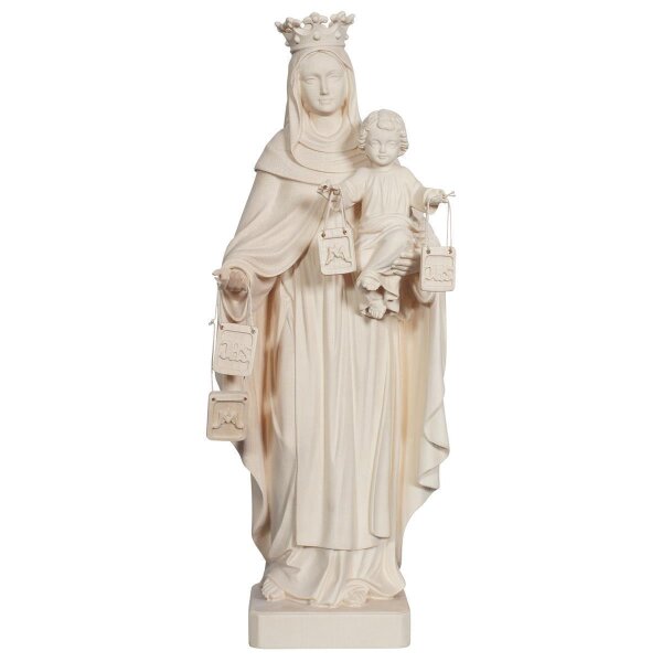 Our Lady of Mount Carmel - natural wood - 35 inch