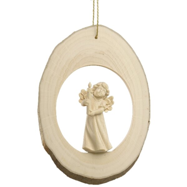 Branch disc with Mary Angel candle