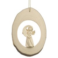 Branch disc with Mary Angel and moon