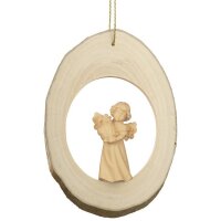 Branch disc with Mary Angel Snowman