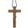 Barockes Kreuz auf Lederband, Holz