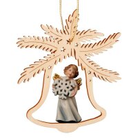 Bell with angel snowflake