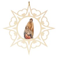 Heart star with holy family