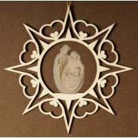 Heart star with Holy Family