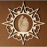 Heart star with Holy Family
